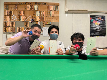 2022.8.21(日) BILLIARDS COZY長居店 Monthly Tournament結果｜ABC｜KPCL｜大阪ビリヤード