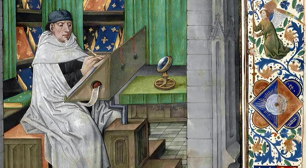 Figure 7: A medieval writer. (n.d.). Medieval Travel Writing.