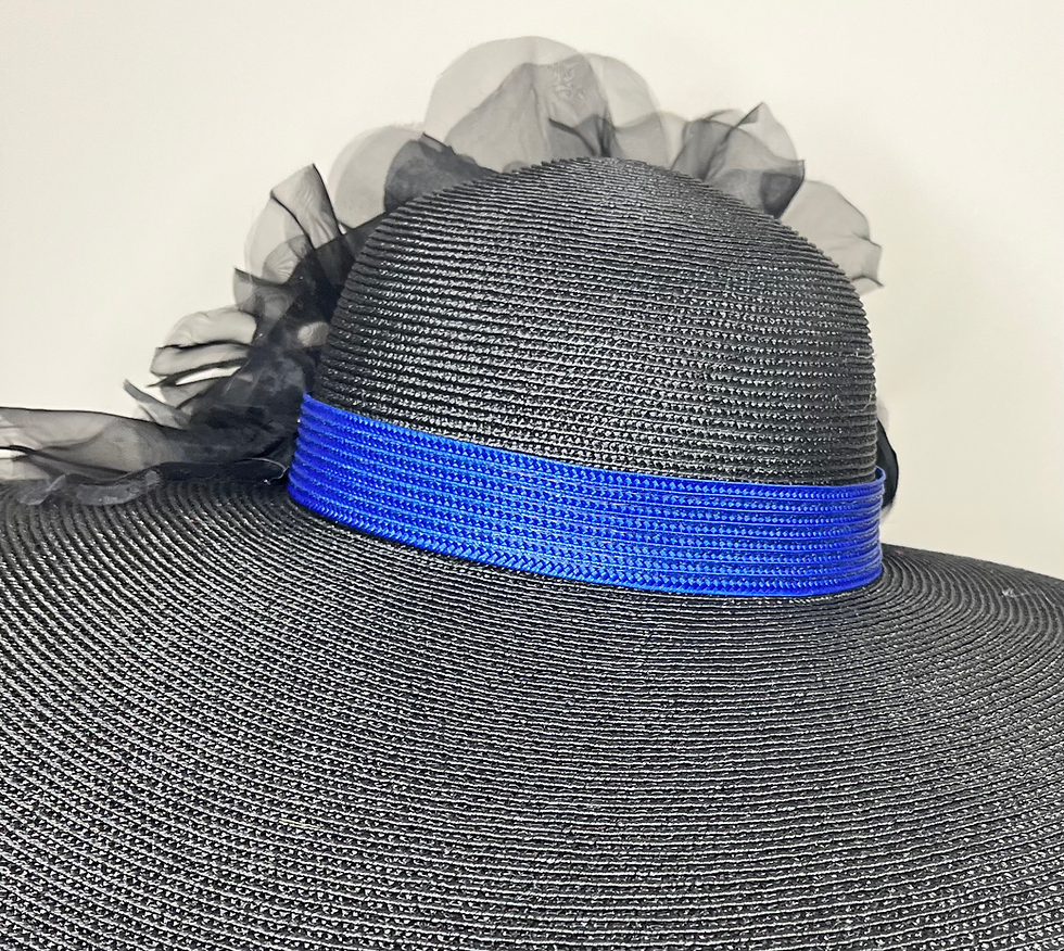Thumbnail: Black Hat with Royal Blue Band
