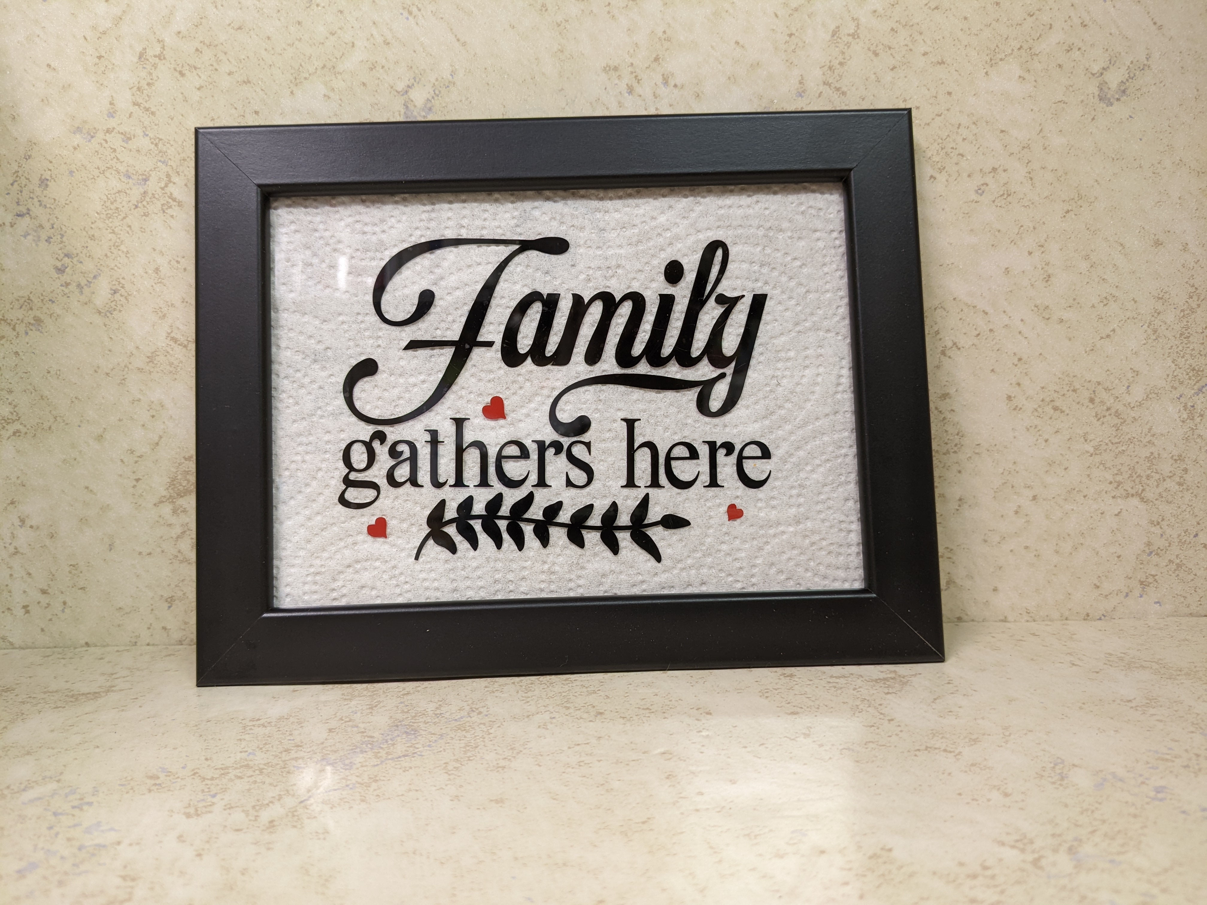 Family Gathers Here Frame