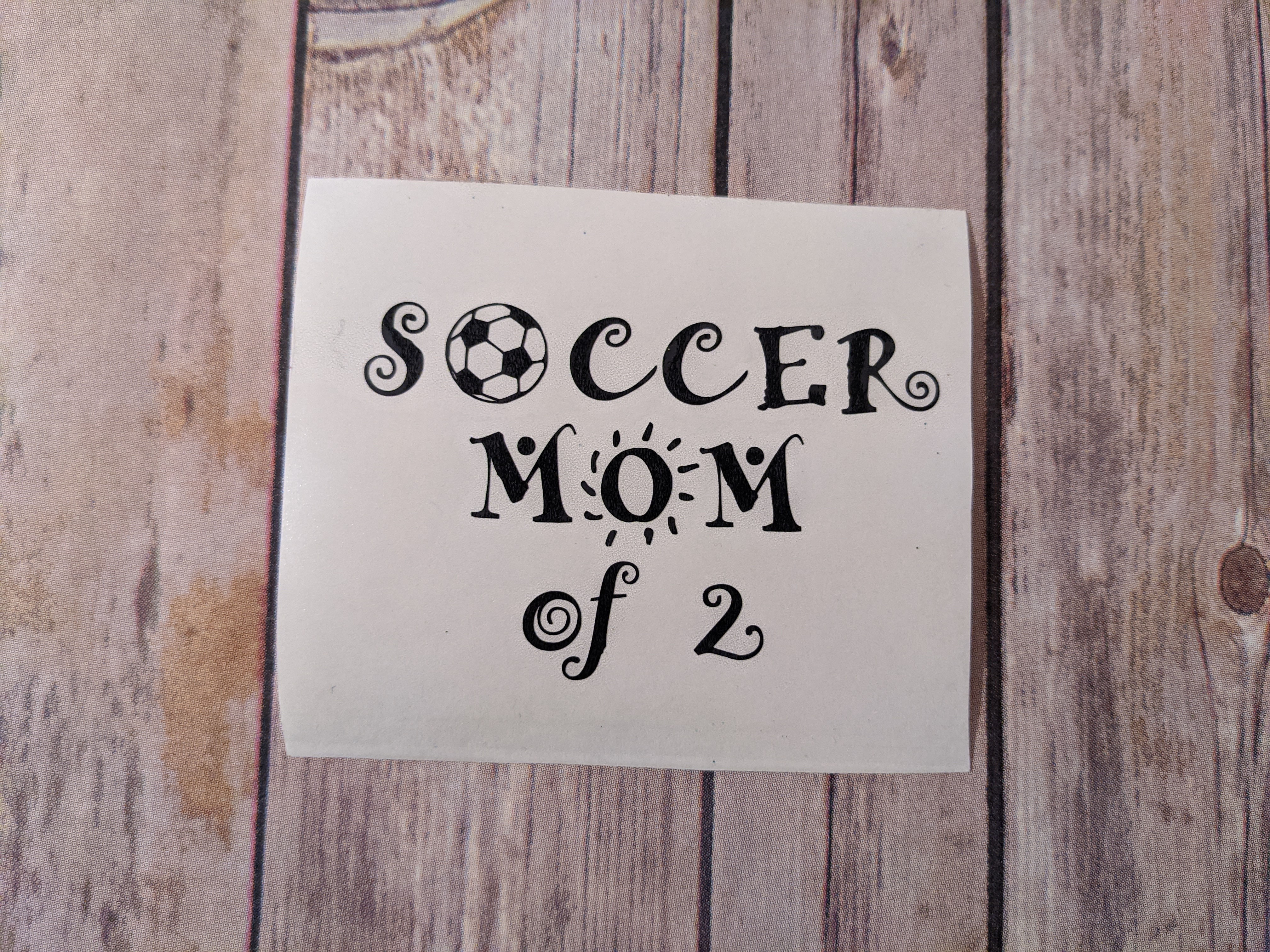 Soccer Mom of 2 Decal-Black