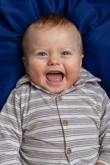 Smiling baby boy from Delaware Baby Photographer