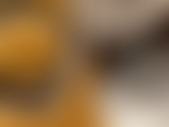 Two balls of yarn, one beige and one white, with a circular needle that contains a completed long-tail cast on, placed on a wooden surface. Sunlight casts shadows, creating a cozy mood.