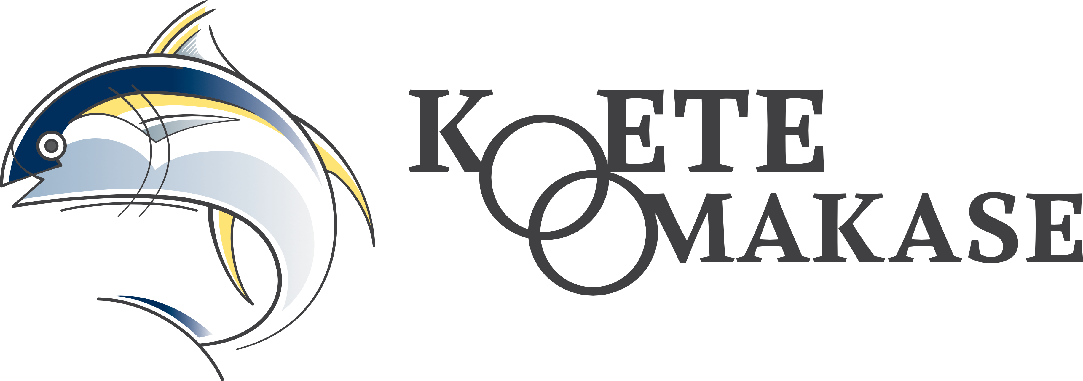 Logo with tuna fish and the text, The Outer Banks