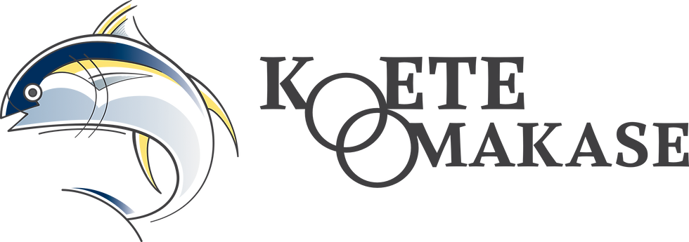 Logo with tuna fish and the text, The Outer Banks