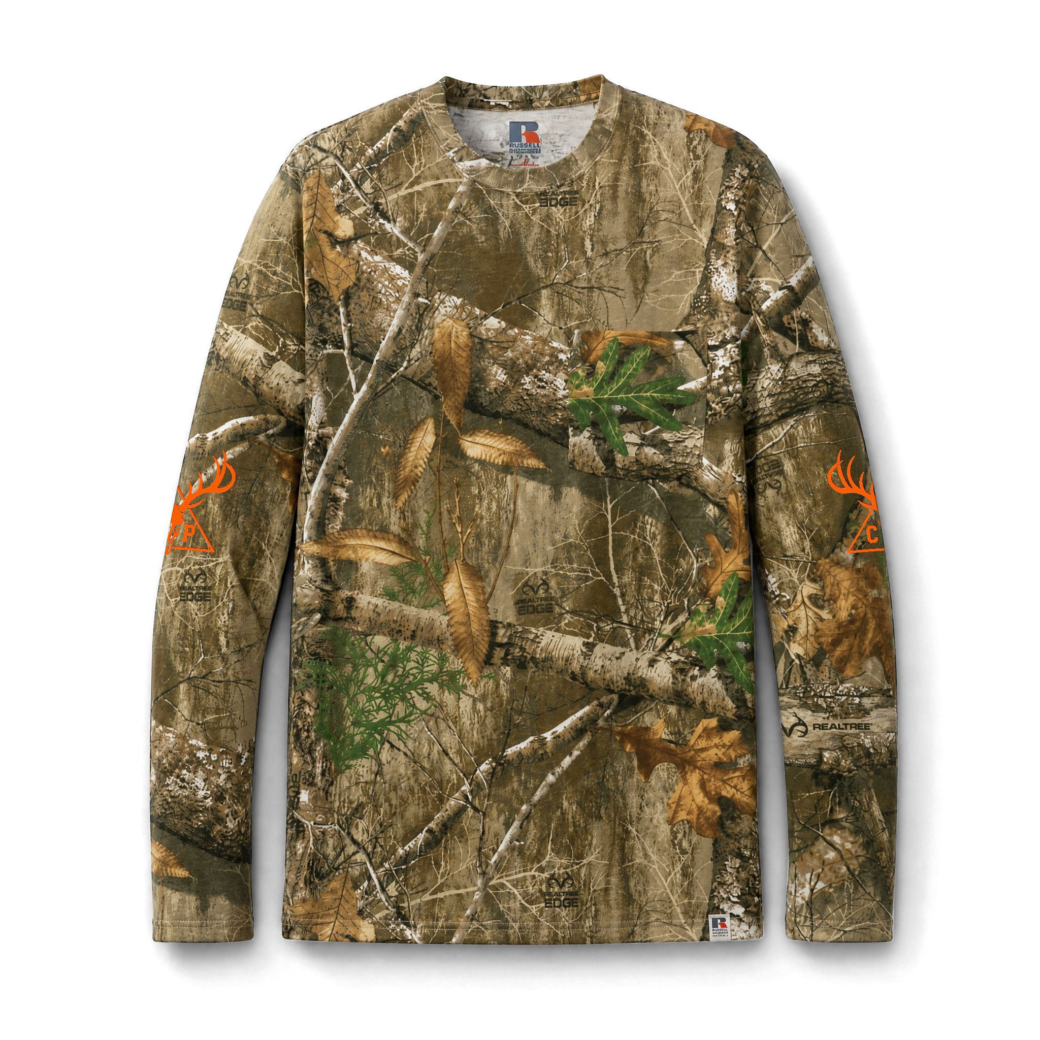 Real Tree Camo Long Sleeve Tee — The Pursuit Never Ends Hunting Pocket Shirt