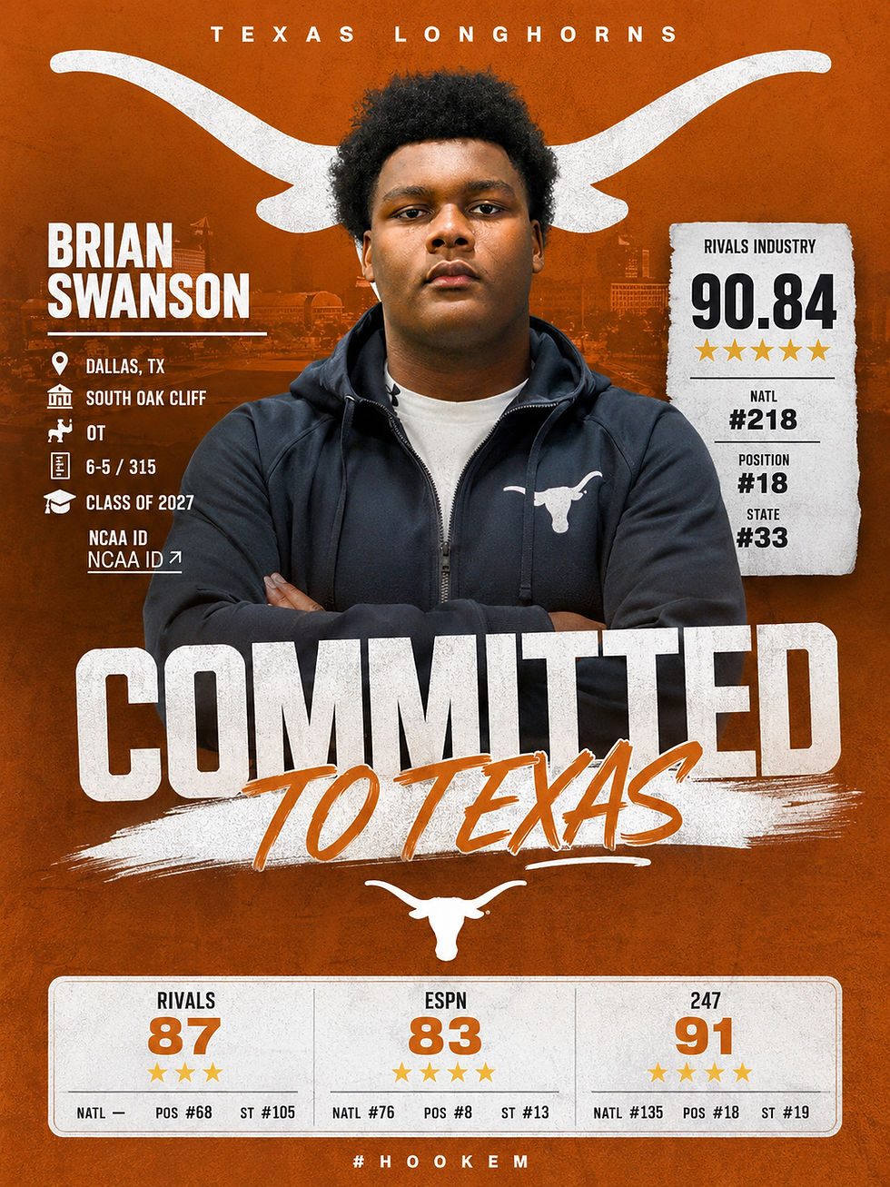 Brian Swanson Commits to Texas