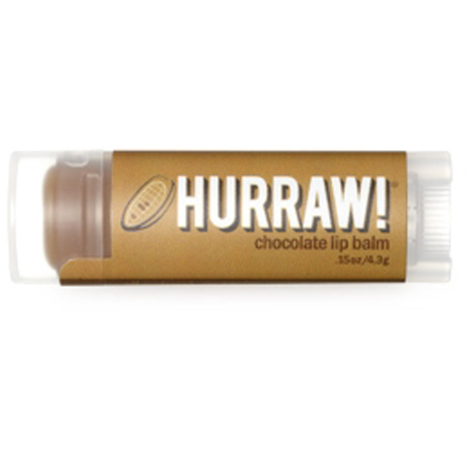 Hurraw! Lip Balm - Chocolate 4.3g, 0.15oz each