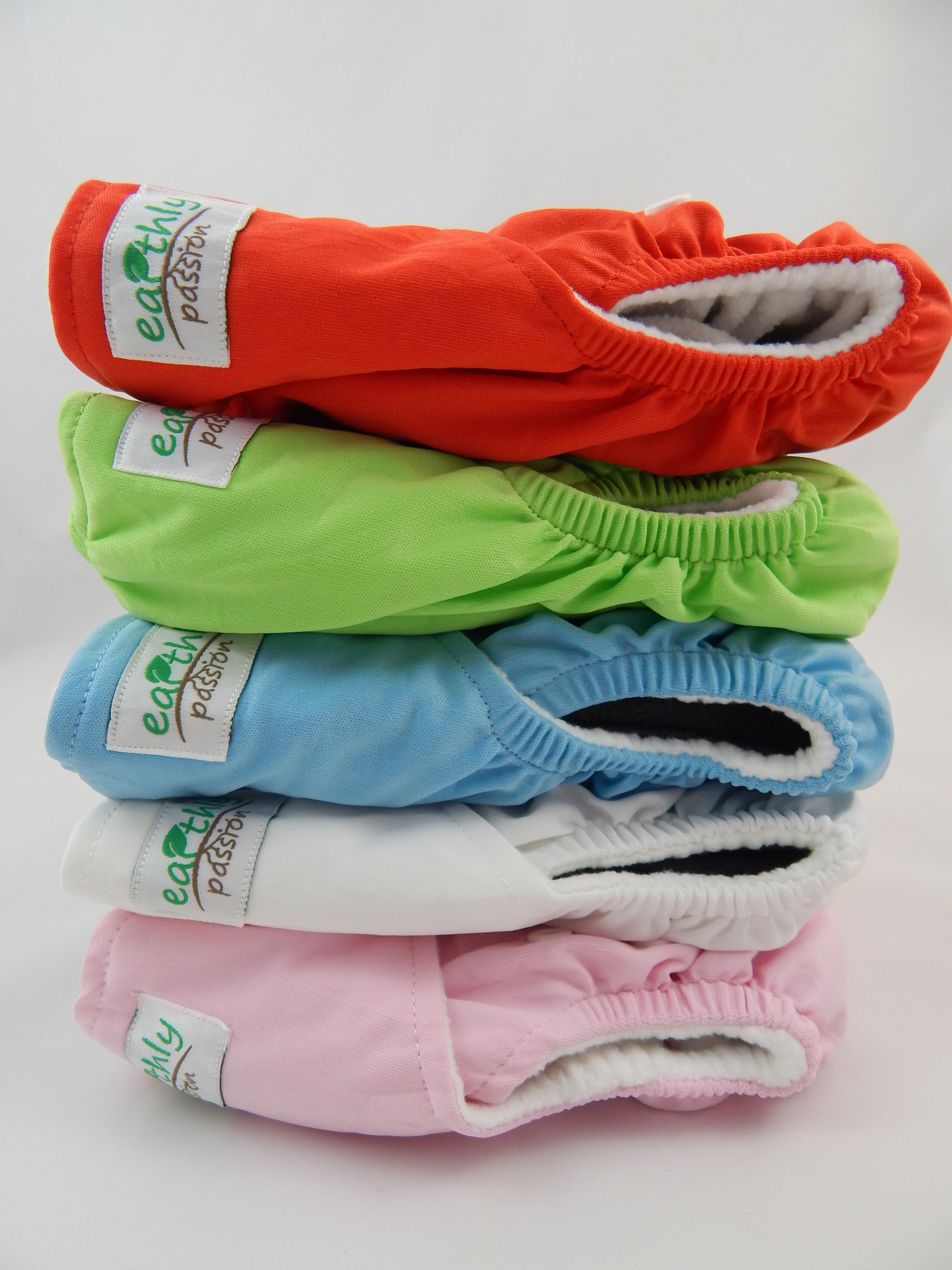 Factory Seconds Modern Cloth Nappy/Diaper, bamboo inserts, 10 pk