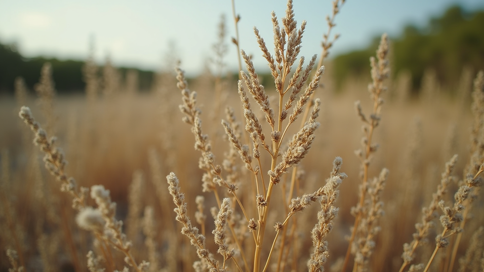 Close-up view of drought-tolerant plants in a Florida landscape