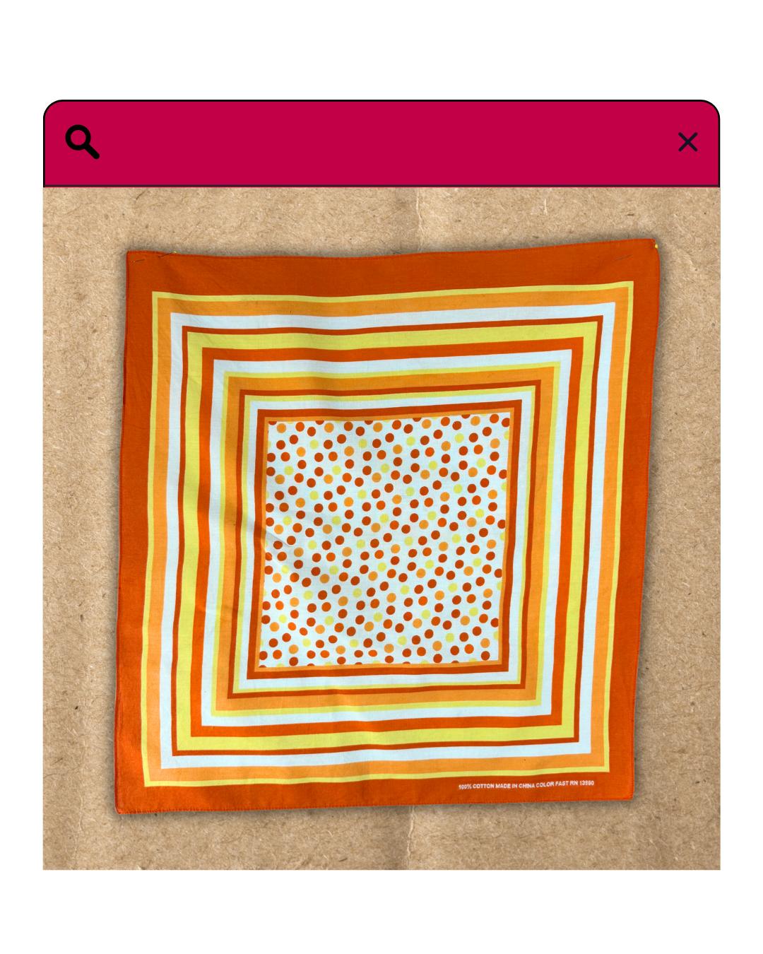 00 Orange Bandana Polka Dot Bandana