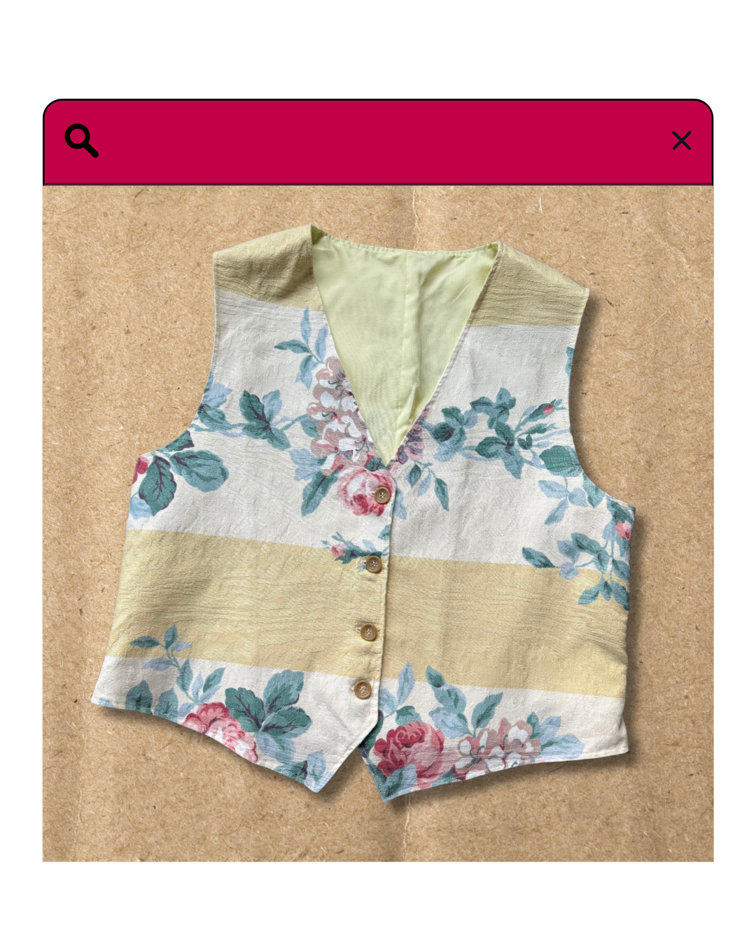 80s Floral Vest