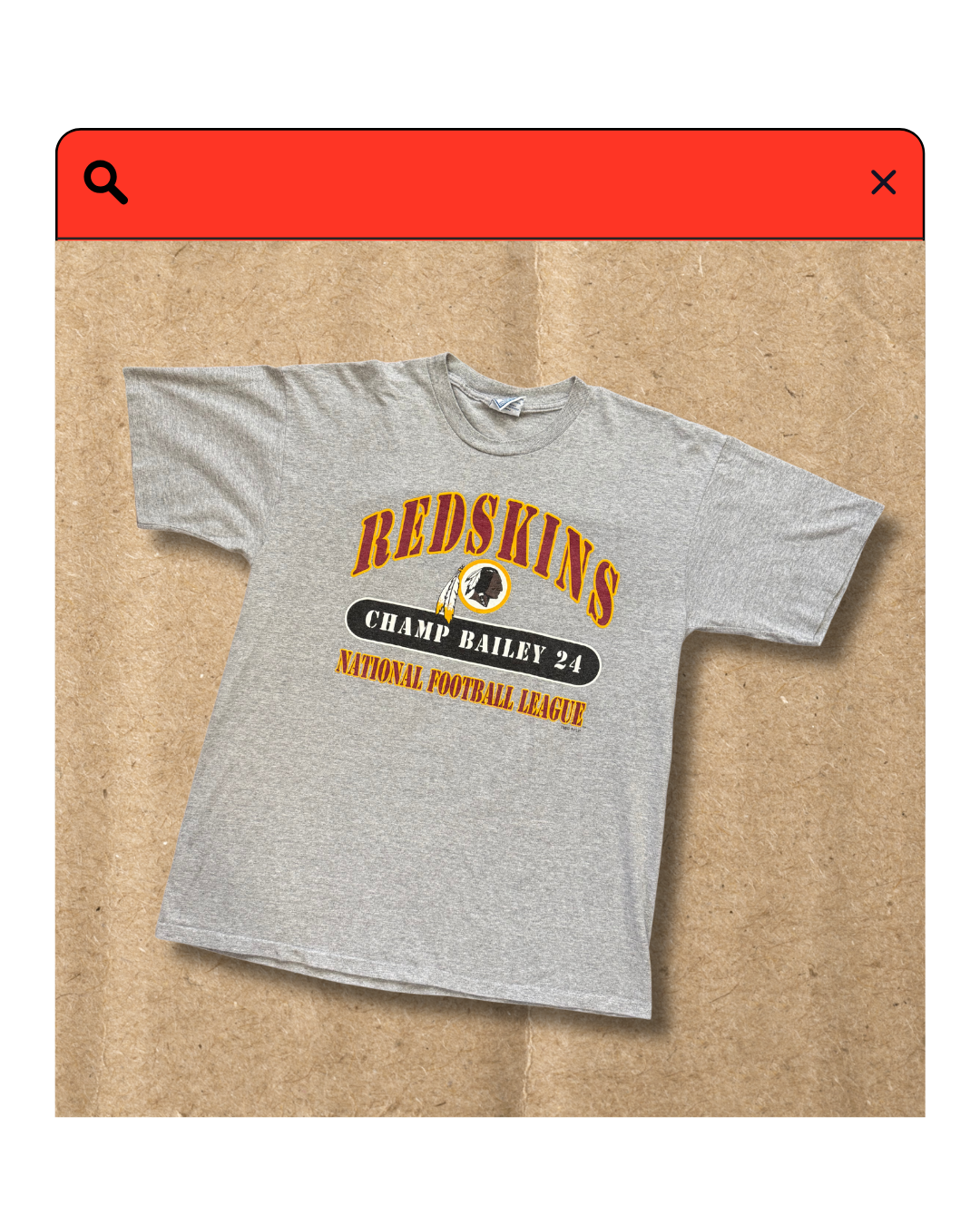 00s NFL Redskins Champ Bailey Tee - XL