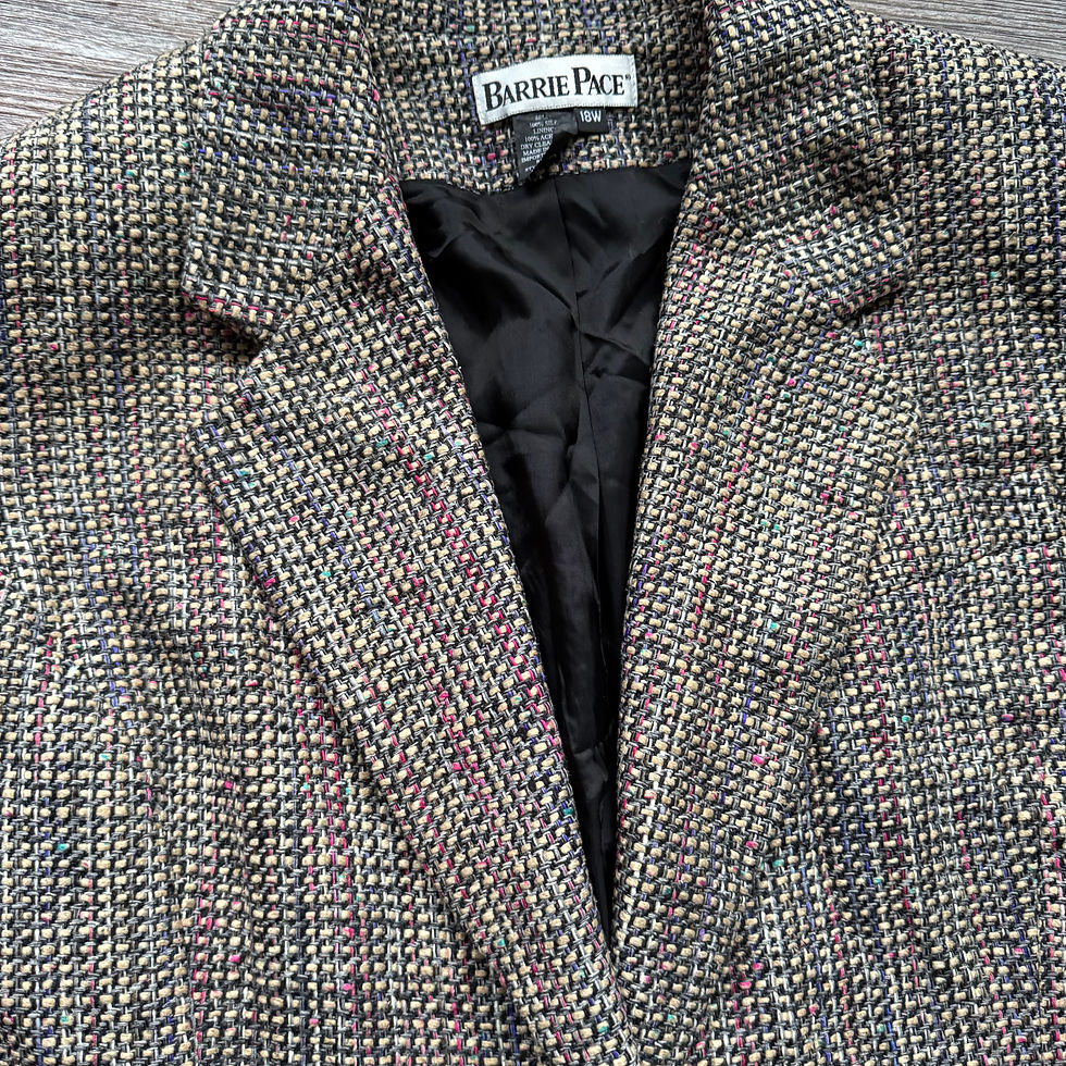 Thumbnail: 90s Tweed Barrie Pace Blazer - XL