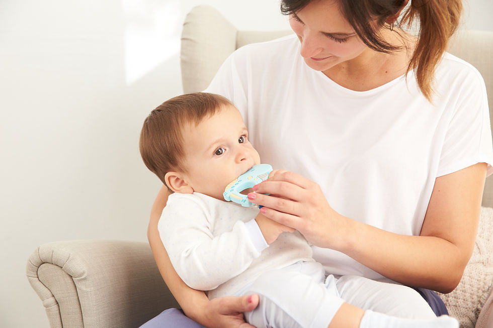 Thumbnail: Silicone Teether +Silicone Pacifier Chain Set Brachiosaurus/Unicorn