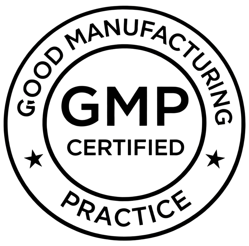 PeachBlueberry GMP (Good Manufacturing Seal) practice seal for skincare products