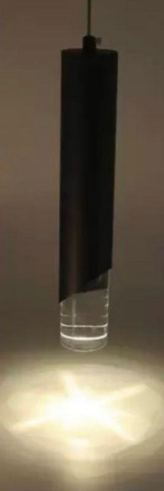 Miniatura: Pendente Metal Preto Redondo e Difusor Acrílico 3w 3000k