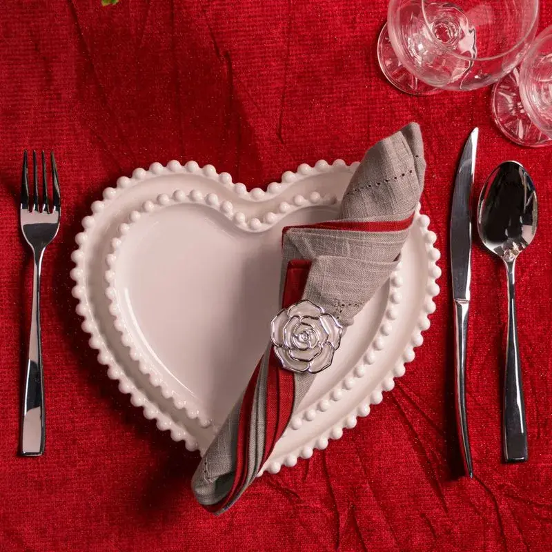 Miniatura: Prato Coração Porcelana - Branco de Coração 2x15cm - Wolff