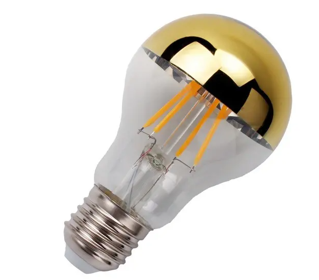 Miniatura: Lâmpada Filamento de Carbono Defletora - Dourada LED 6W Bivolt - GMH 11x6cm