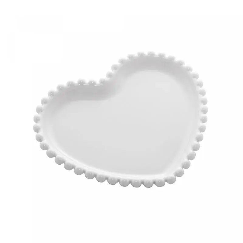 Miniatura: Prato Coração Porcelana - Branco de Coração 2x15cm - Wolff