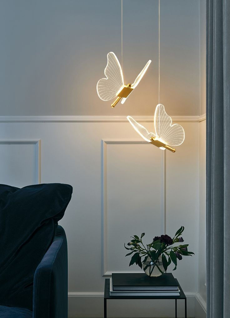 Miniatura: Pendente Borboleta Flora - Dourado LED Bivolt 3000K 8W 24x18 - GMH