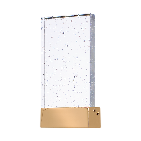 ARANDELA CRISTAL RETANGULAR MATERIAL: CRISTAL E ALUMÍNIO COR DO METAL: DOURADO T