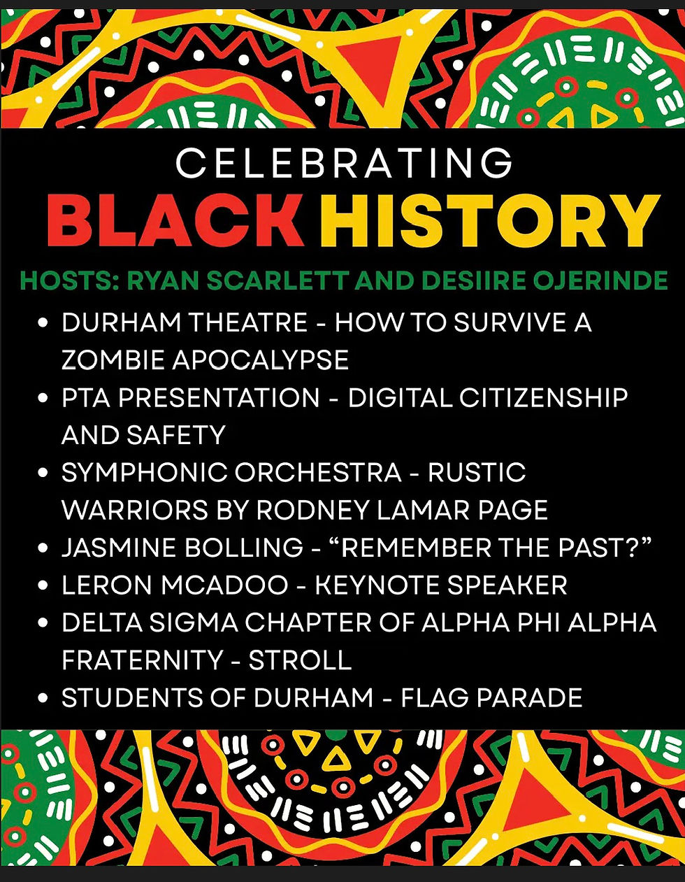 CCAAP had a fun night celebrating Black History Night at Durham Middle School!