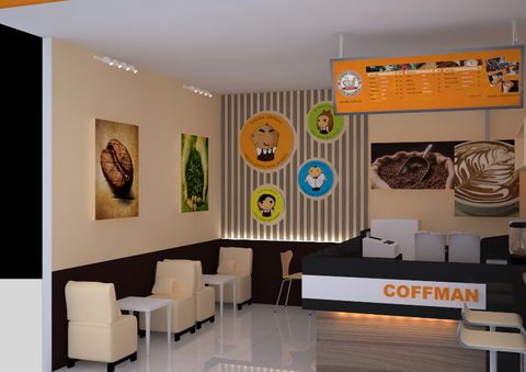 รับออกแบบและตกแต่งร้านกาแฟ