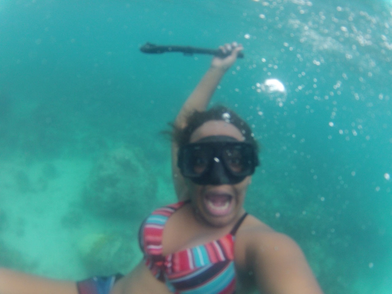 A sassy selfie next to the coral reefs.