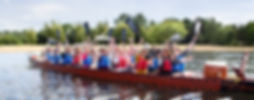 Dragon boat team celebrates victory on lake