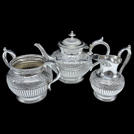 ティーポットセット(1890年代)|英国アンティークのシルバーなら鎌倉アンティークス