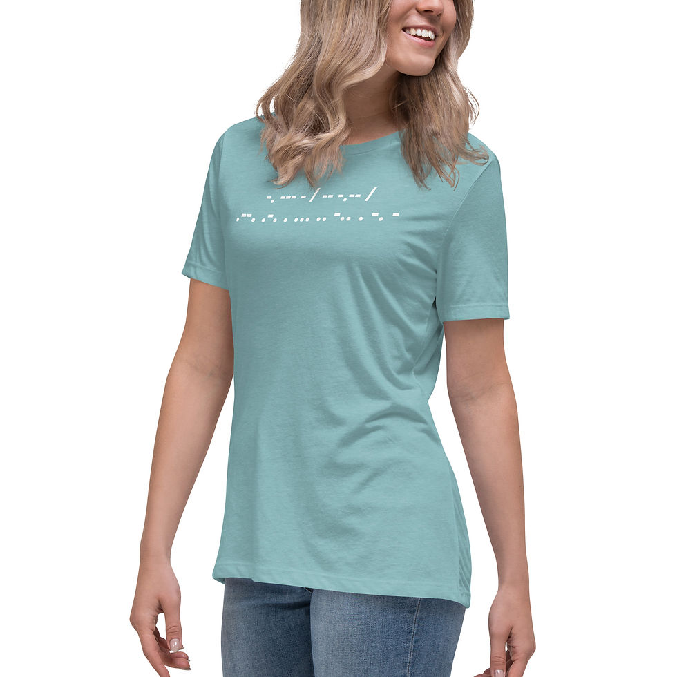 Thumbnail: Morse Code (Not My President) Women's Relaxed T-Shirt