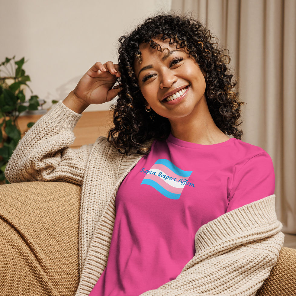 Thumbnail: Transgender Pride "Support. Respect. Affirm." Women's Relaxed T-Shirt
