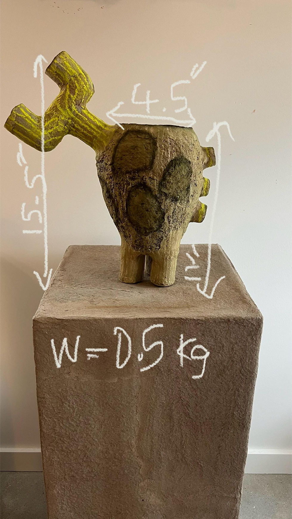 Thumbnail: Fossils from Tomorrow - Paper Mache Vessel/Bowl, Futuristic Eco Art