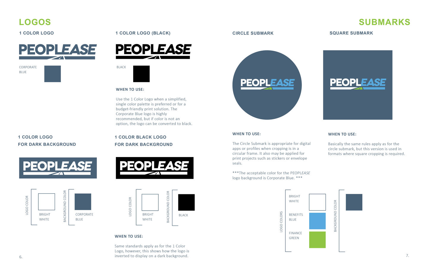 Brand style guide, logo design, icon design, text and layout design for a human resources and risk management corporation