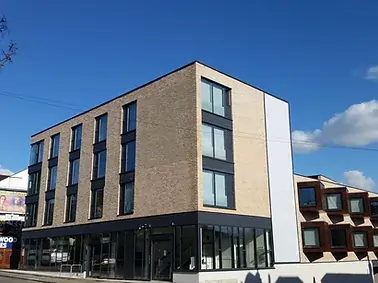 Three building blocks 2, 3 and 4 storey high