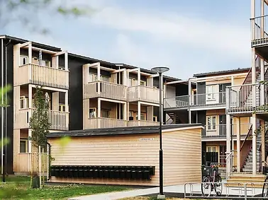 Five 3 storey buildings