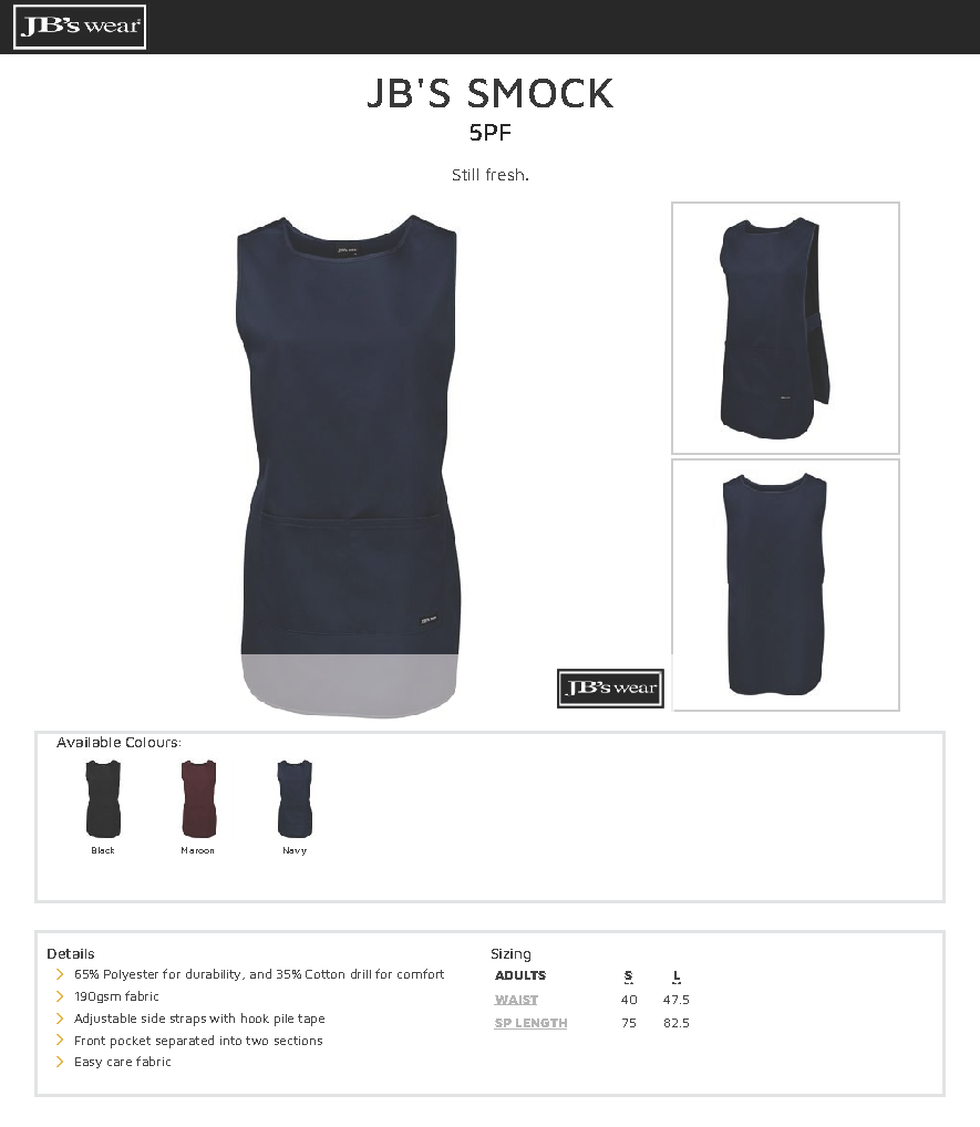 Thumbnail: JB'S SMOCK 5PF