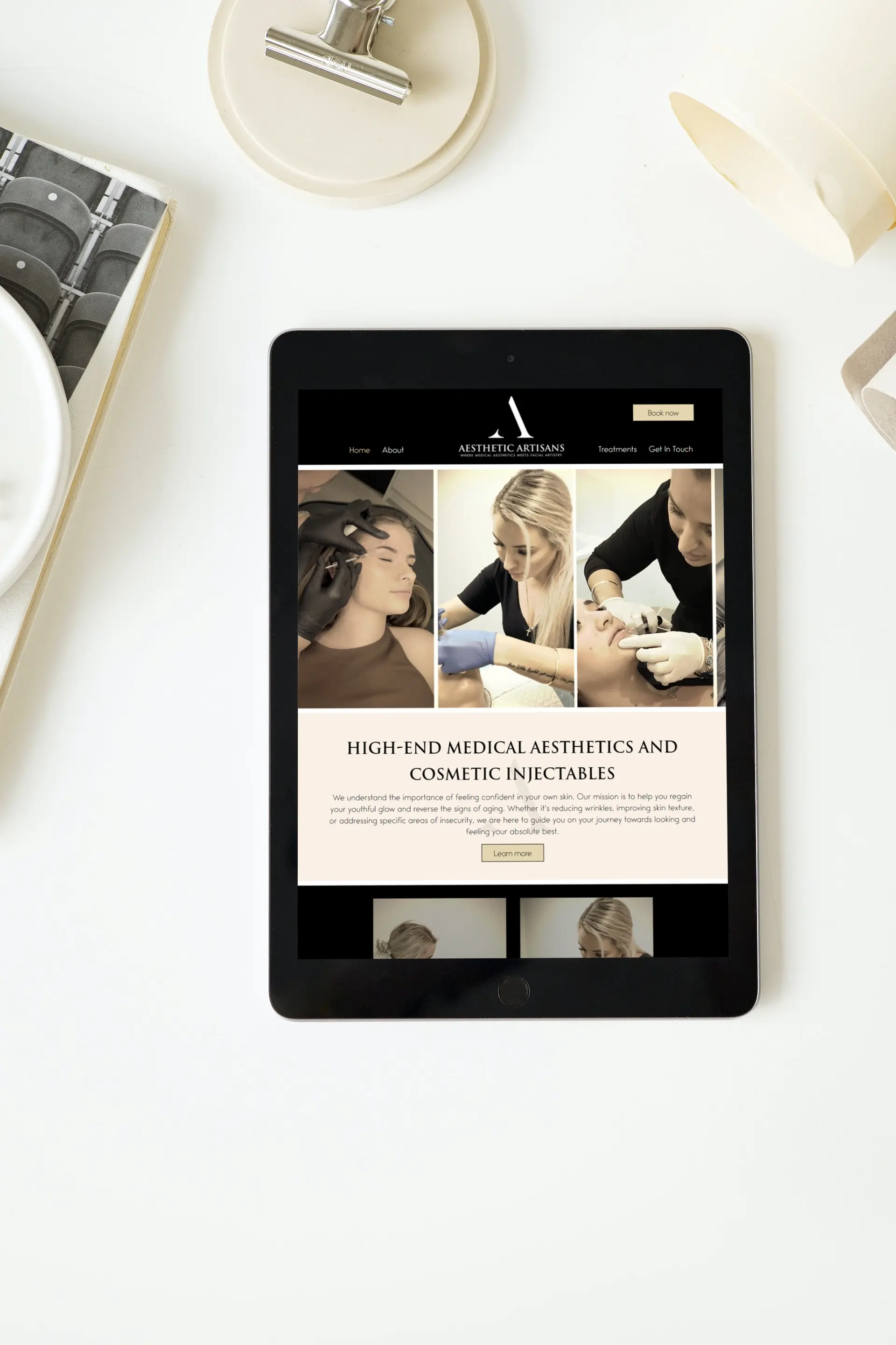 Aesthetic Artisans Website Mockup