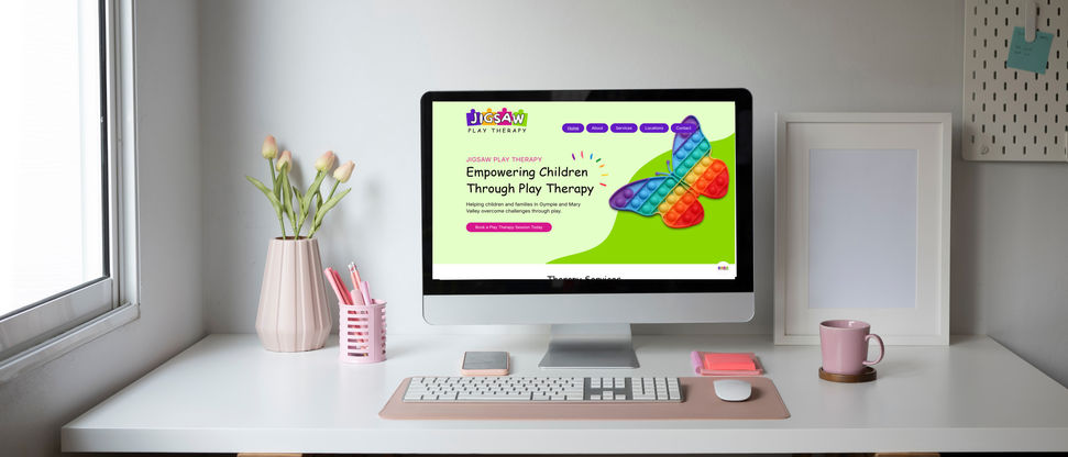 Jigsaw Play Therapy Wix Website Design Mockup