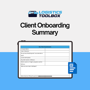 Client Onboarding Summary