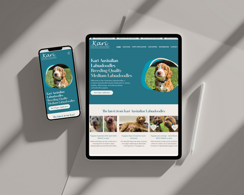Wix Website Redesign for Kari Australian Labradoodles