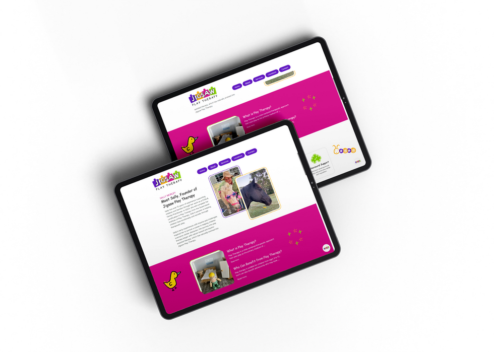 Jigsaw Play Therapy Wix Website Design Mockup