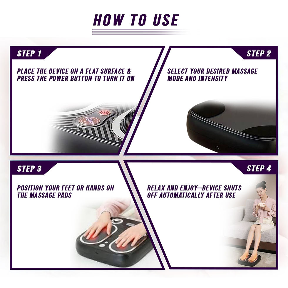 Thumbnail: Stress & Pain Relief Foot Massager w/Heat- Deep Tissue, Circulation & Relaxing