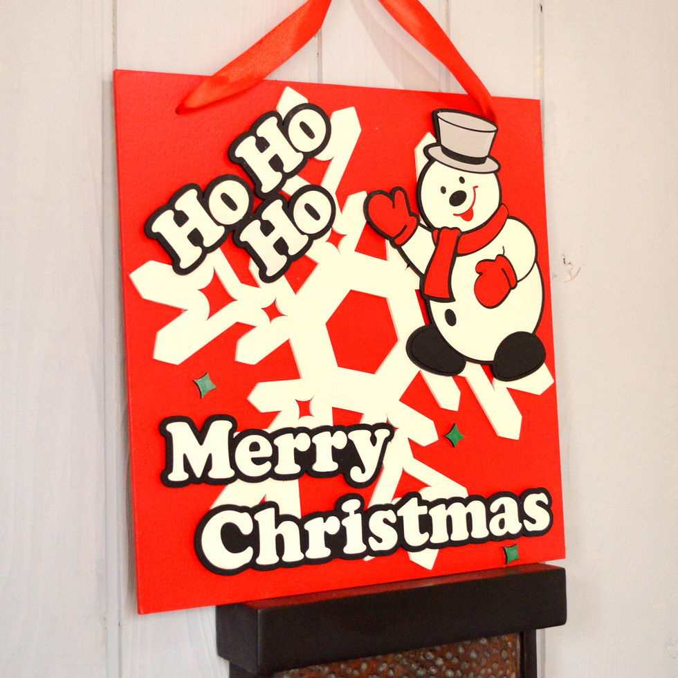 Thumbnail: Christmas Door Hanger Sign Decoration Snowman