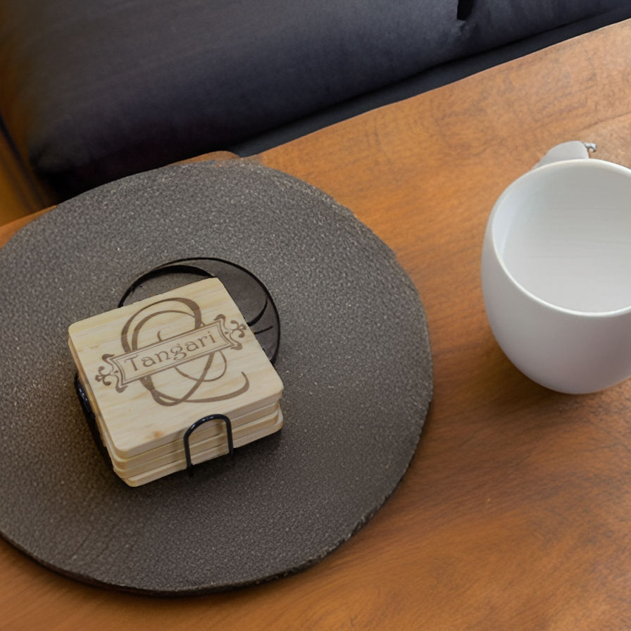 Thumbnail: Engraved Personalized Wooden Coasters with your Last Name