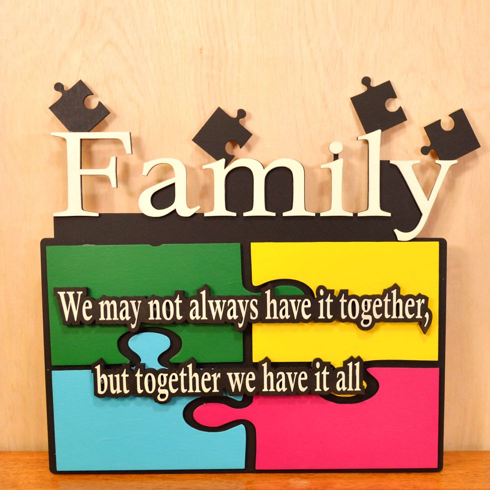 Thumbnail: Family Freeform Wall Art Decor Sign