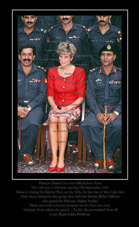 Princess Diana. An Exclusive Original Transparency Print of a moment of her life. By Eddie Boldizsar.