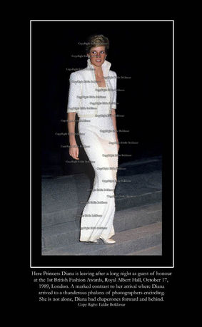 Princess Diana. An Exclusive Original Transparency Print of a moment of her life. By Eddie Boldizsar.