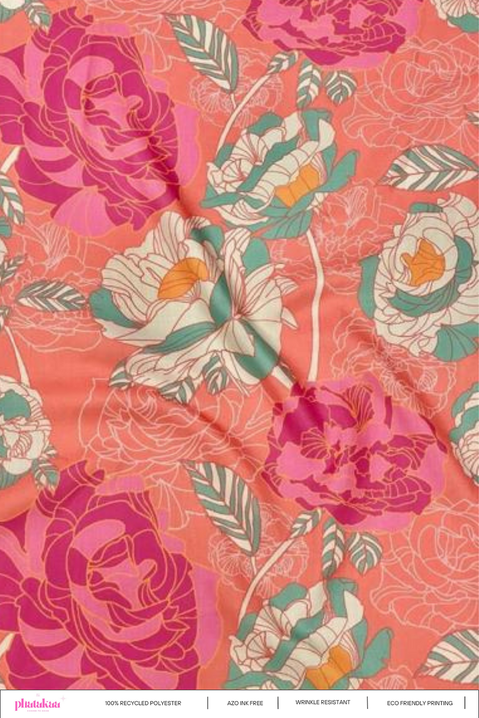 Thumbnail: FLORAL CROP AND  LEHERIYA PRINTED SET
